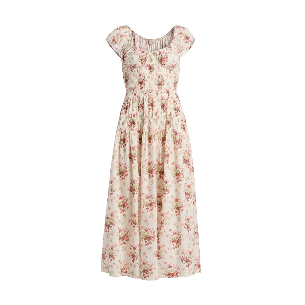 DÔEN Quinette Dress IN IVORY LANTANA FLORAL Size XS New With Tags